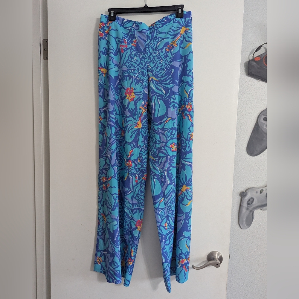 Lilly Pulitzer Wide Leg Pants In Mai Tai Blue